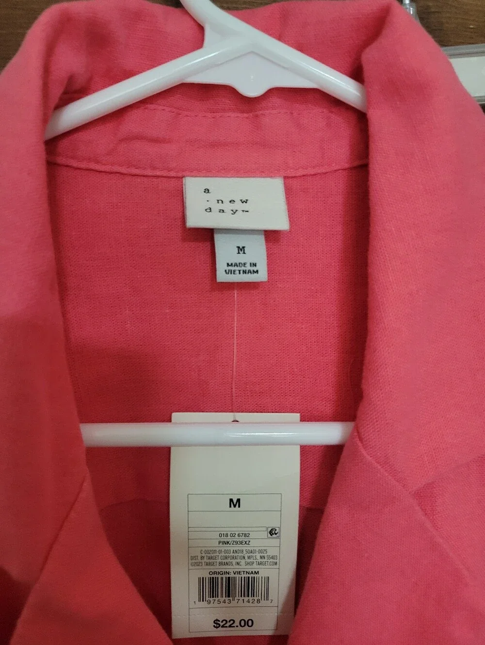 Coastal Coral Pink Two-Piece Button-Front Short Sleeve Top Wide Leg Pants Set